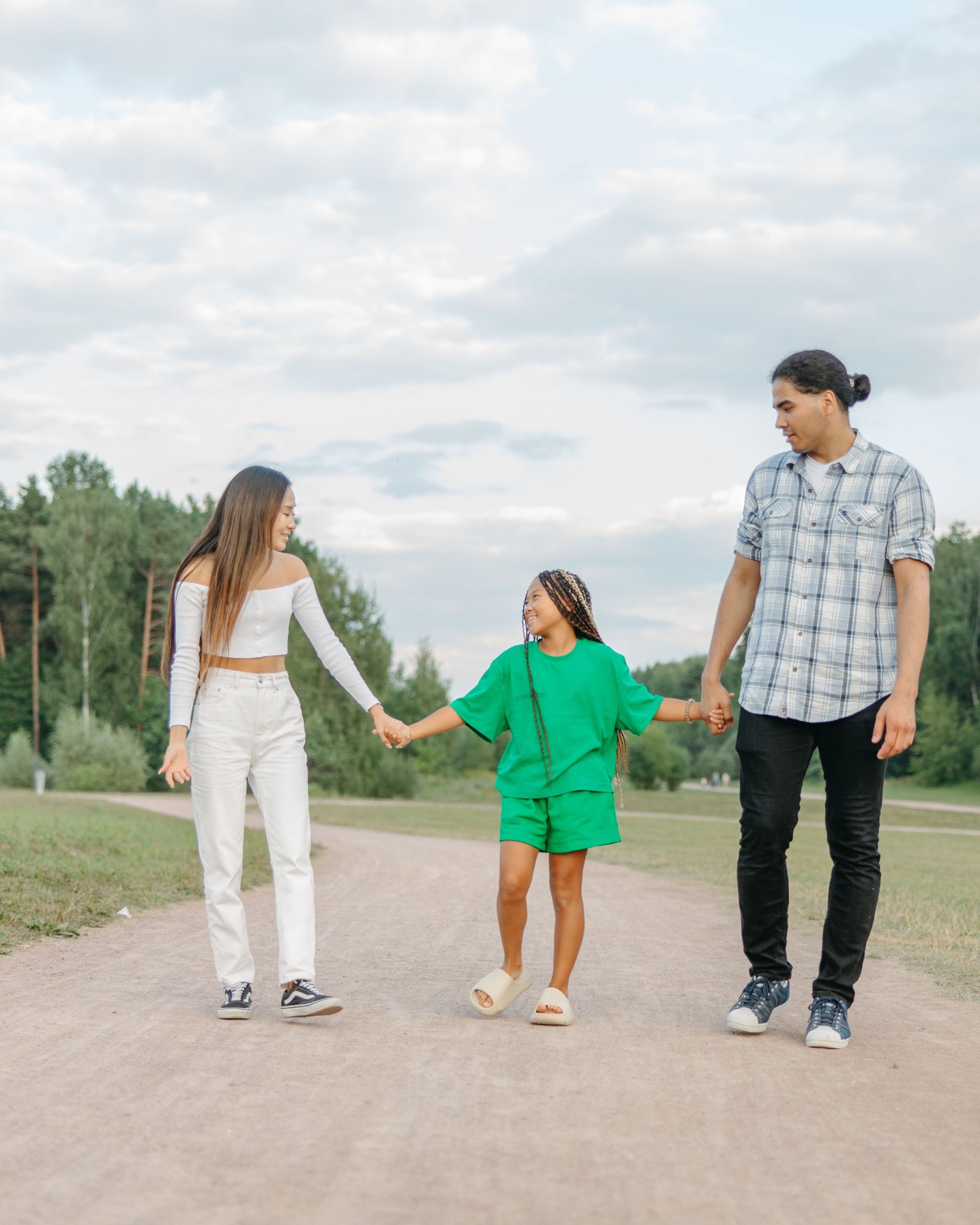 A family enjoying time together outdoors