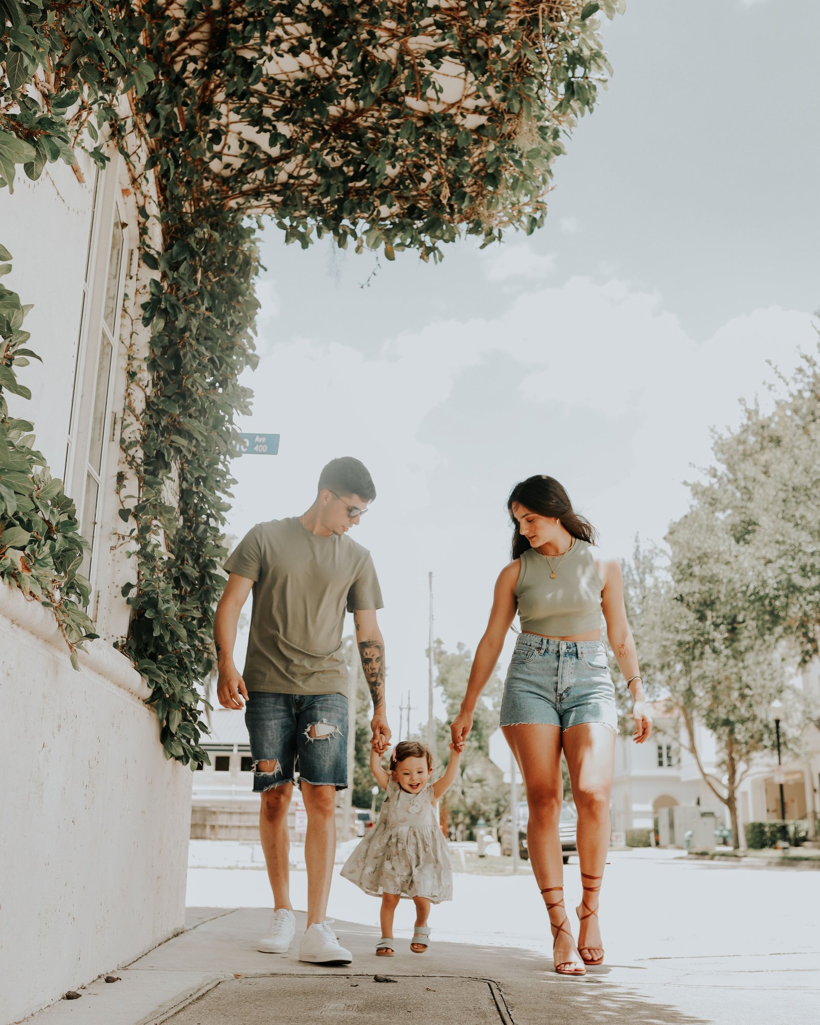 Parents spending time together with their child