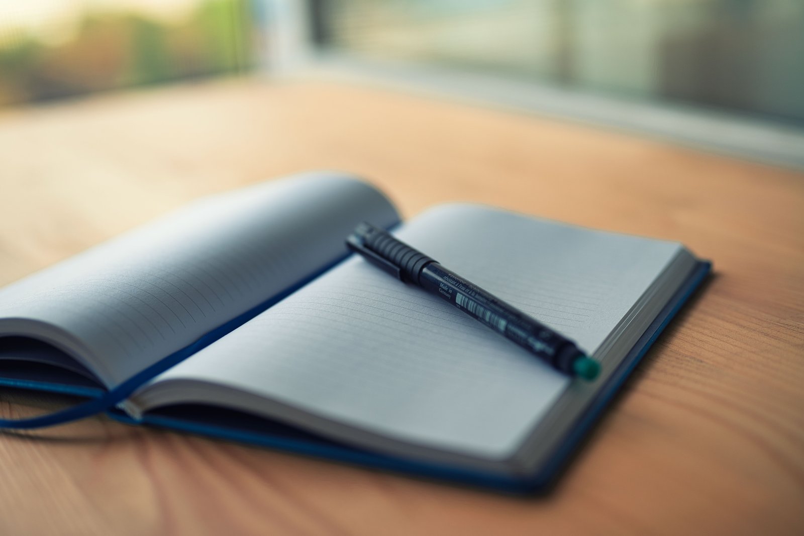 An open notebook ready for notes